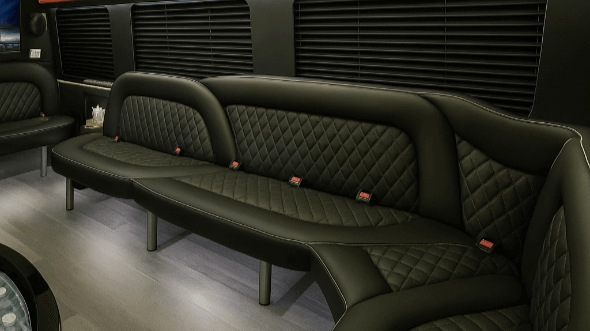 Interior of Alexandria Party Bus Company's 14 Passenger Sprinter Limousine in Alexandria