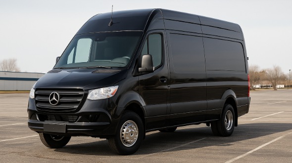 Exterior of New Orleans Party Bus Company's 14 Passenger Sprinter Limousine in New Orleans