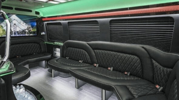 Interior of Metairie Party Bus Company's 15 Passenger Party Bus in Metairie