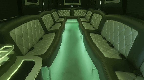 Interior of Prairieville Party Bus Company's 20 Passenger Party Bus in Prairieville