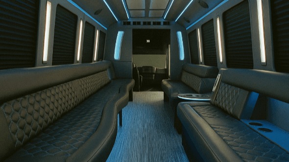 Interior of Laplace Party Bus Company's 25 Passenger Party Bus in Laplace