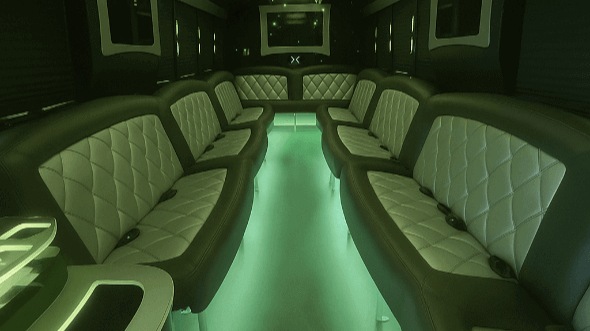 Interior of Prairieville Party Bus Company's 25 Passenger Party Bus in Prairieville