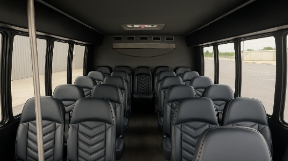 Interior of Louisiana Party Bus Company's 30 Passenger Minibus in Louisiana