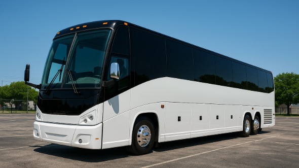 Exterior of Louisiana Party Bus Company's 54 Passenger Charter Bus in Louisiana