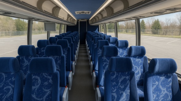 Interior of Louisiana Party Bus Company's ADA Charter Bus in Louisiana