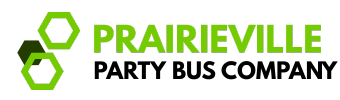 prairieville party bus company logo